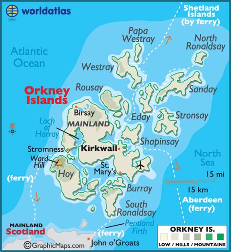 MAP Map Of The Orkneys Islands